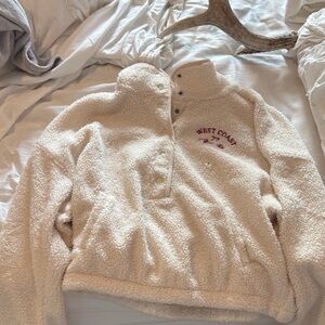 NEST Fragrances Cream Sherpa Women Sweater